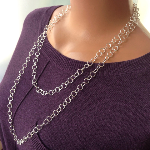 how to make an adjustable sautoir inspired necklace tutorial