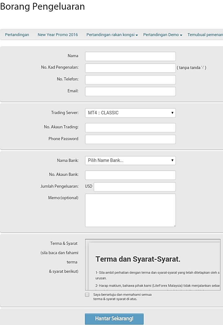 Borang withdraw liteforex