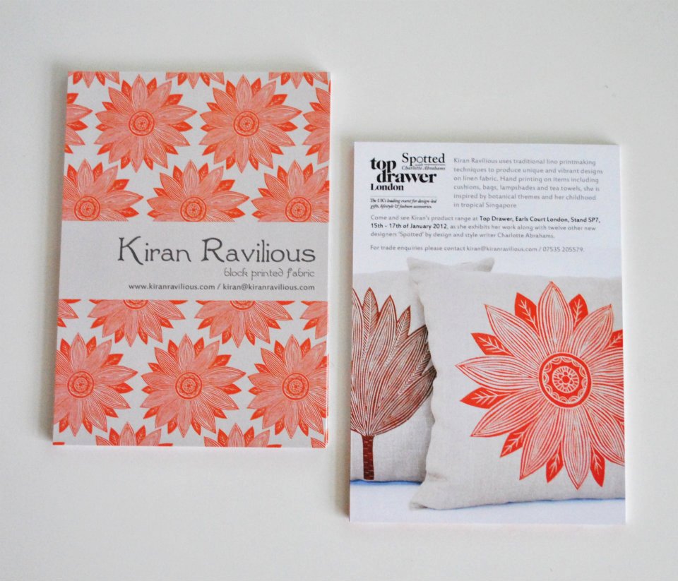 Kiran Ravilious Blog Promotional Material For Top Drawer