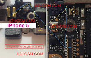 This is I Phone 5 Home button is Not Working Problem Solution i phone home button is not working clean this button plate if not working chack this line. if get any line is short. make this jumper use copper coil. 
