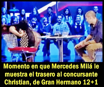 Mercedes Milá muestra trasero a concursante