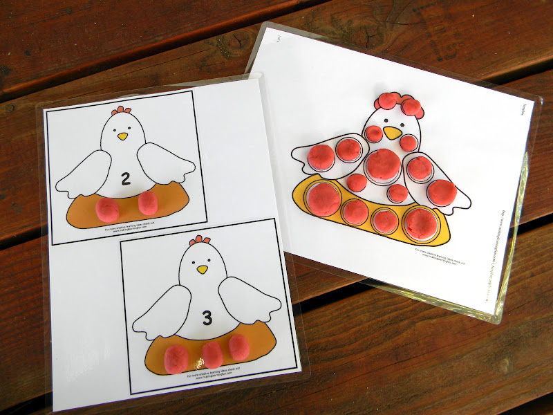 Teach Love Grow Chicken Playdough Mats