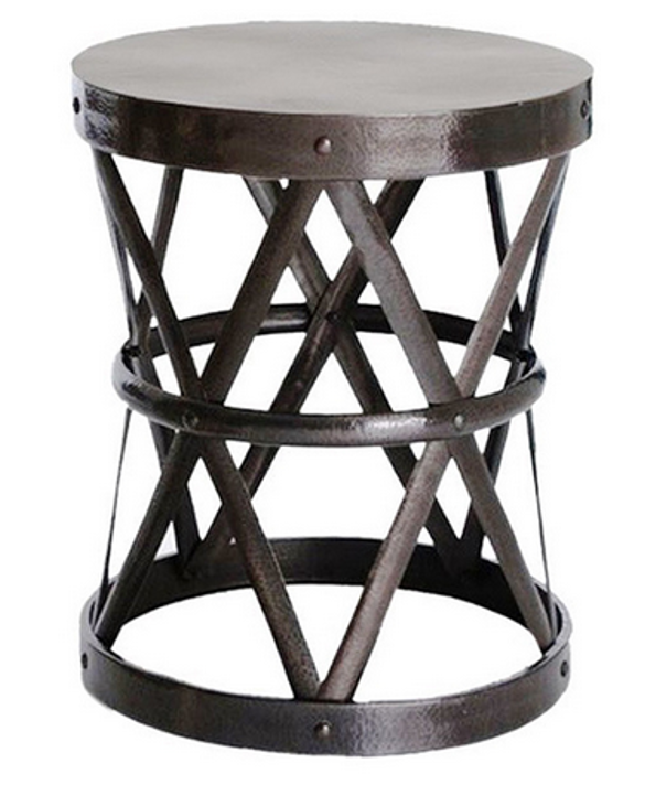 {Jessica Stout Design} High vs. Low {Metal Drum Table}