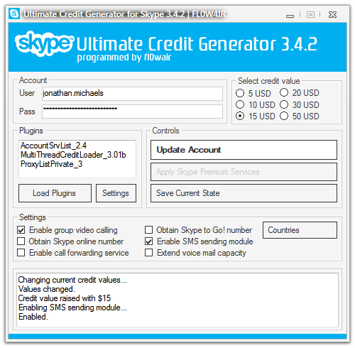 Skype Credit Generator