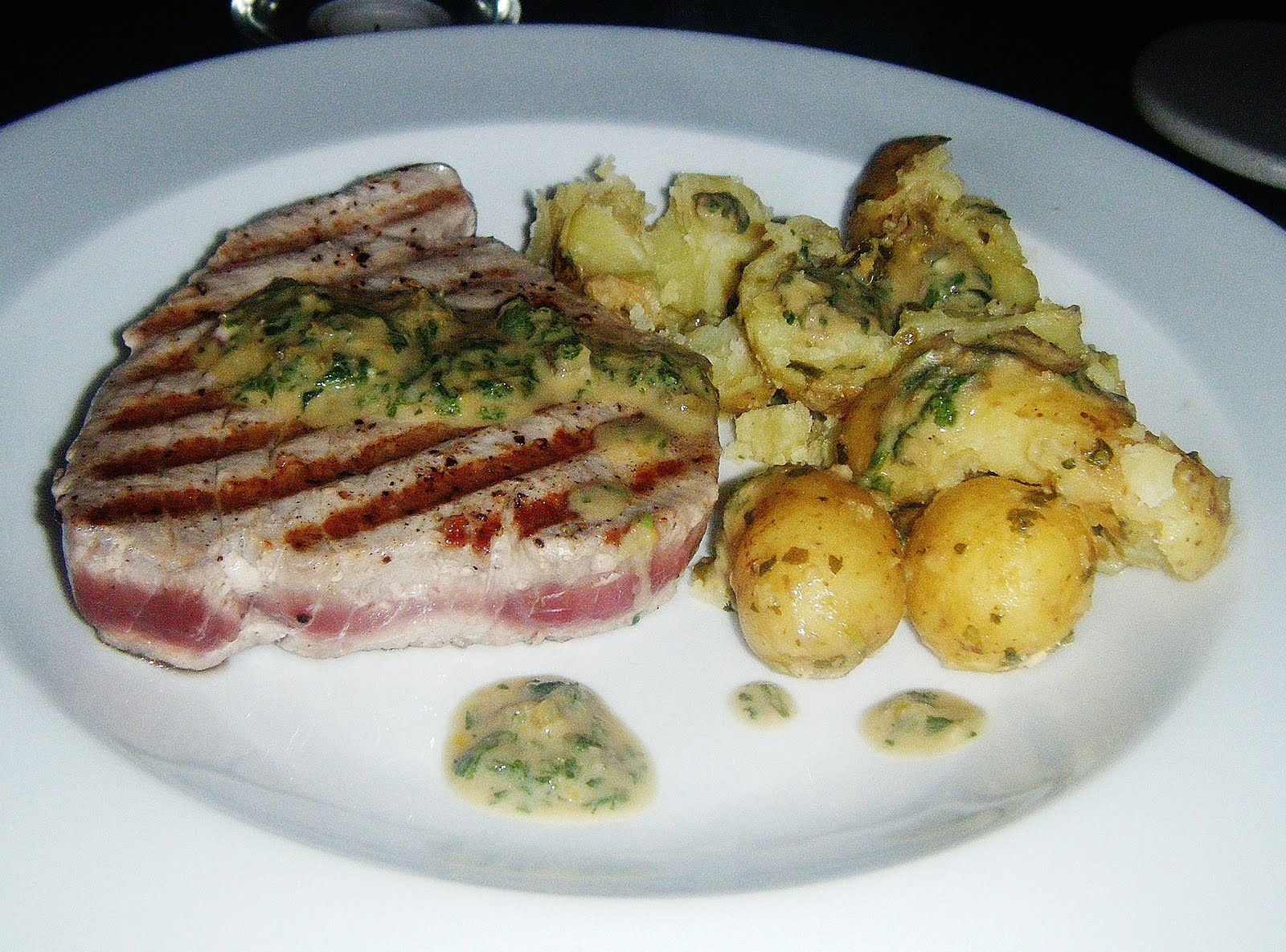 the Best Recipes Tuna Steaks with New Potatoes & Salsa Verde