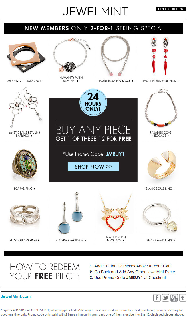 Jewelmint coupon existing member