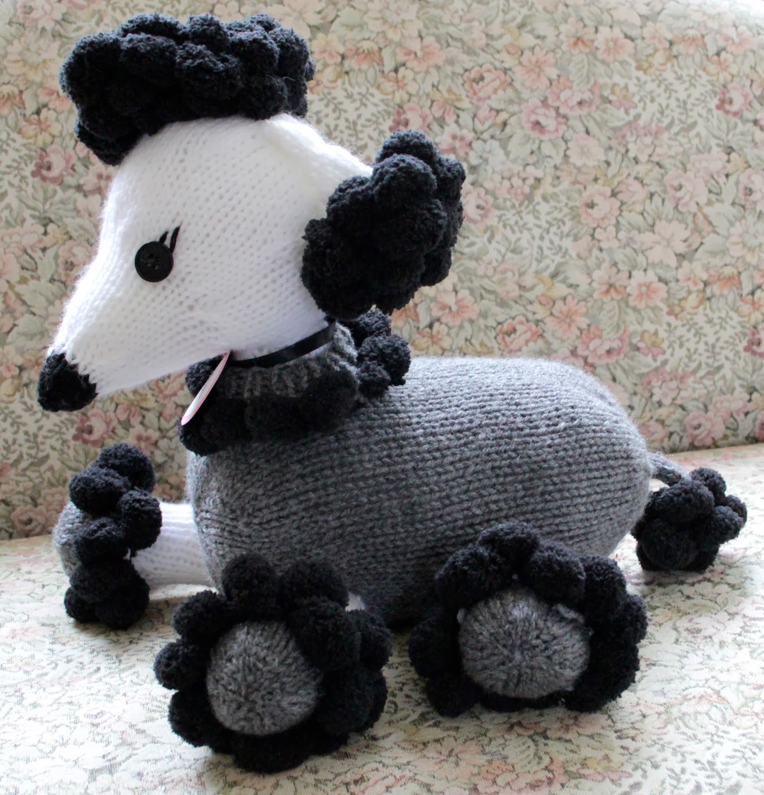 Fifi Muffy PompaPoodle Knitted Poodle Toy The Fuzzy Square