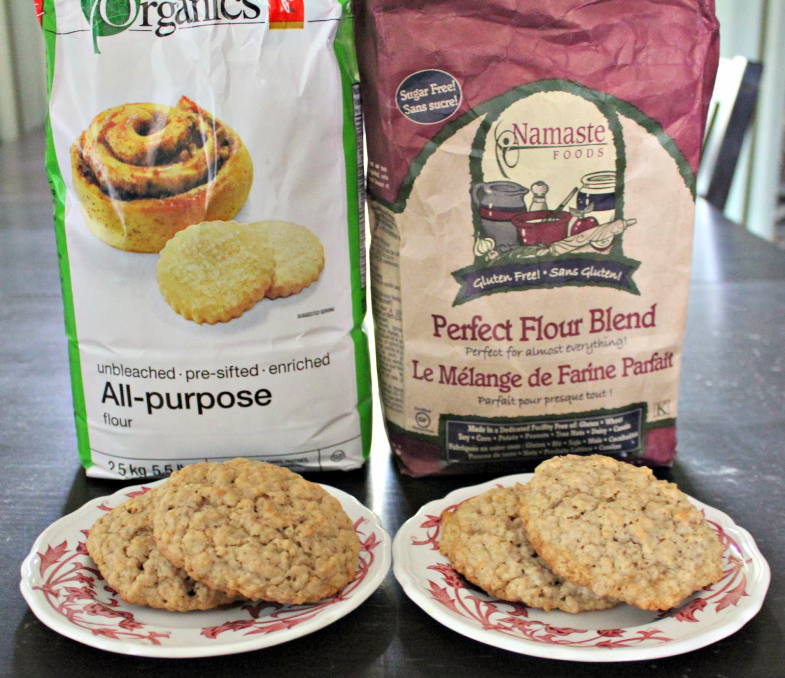 The Good Kind of Crazy Gluten free vs. All Purpose Oatmeal Cookies