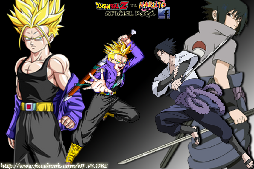 Naruto vs Dragon ball z as melhores imagens Sasuke vs Trunks