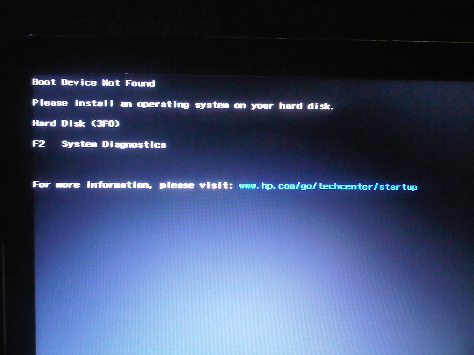 HP ENVY 17j070ca hard disk 3f0 error after win8 64bit reset