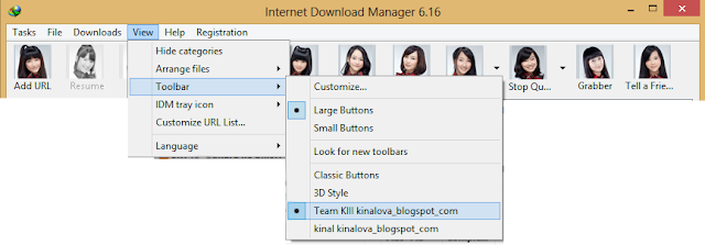 SKIN THEME Toolbar IDM Team KIII JKT48 || Kinalova's Blog