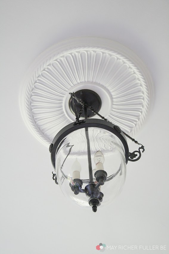 How To Transform a Dated Brass Light Fixture With Paint