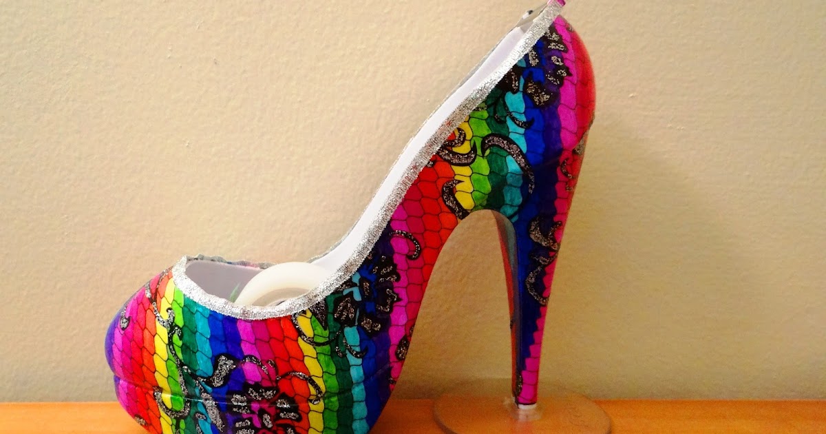 Amber's Craft a Week Blog Personalized Shoe Tape Dispenser