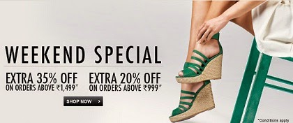 Weekend Special Offer: Up to 67% Off + Flat 35% Additional Off on Women’s Flats / Heels / Sandals at Flipkart