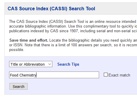journal abbreviations cassi