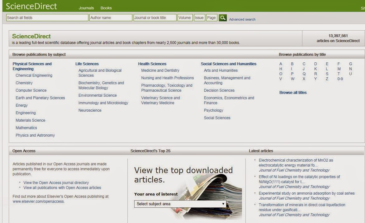 LA BIBLIOTHEQUE VOUS PARLE SCIENCE DIRECT 2015