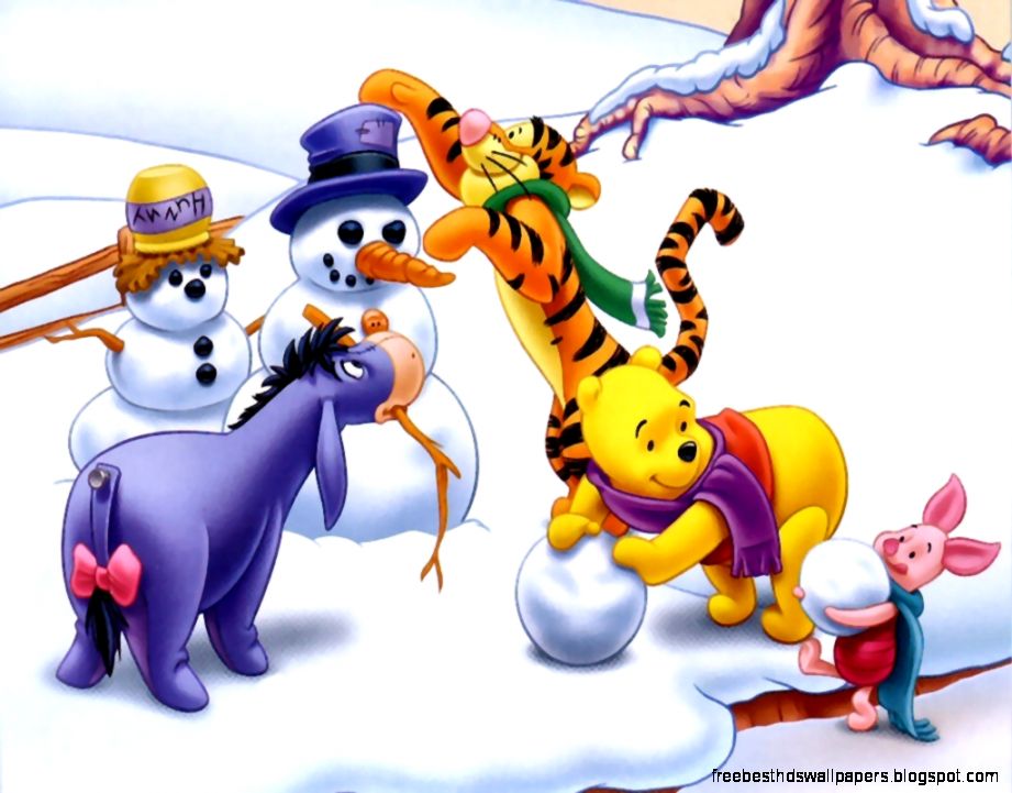 Winnie the Pooh Winter Fun Desktop and mobile wallpaper Wallippo Winnie the Pooh Winter Fun Desktop and mobile wallpaper Wallippo