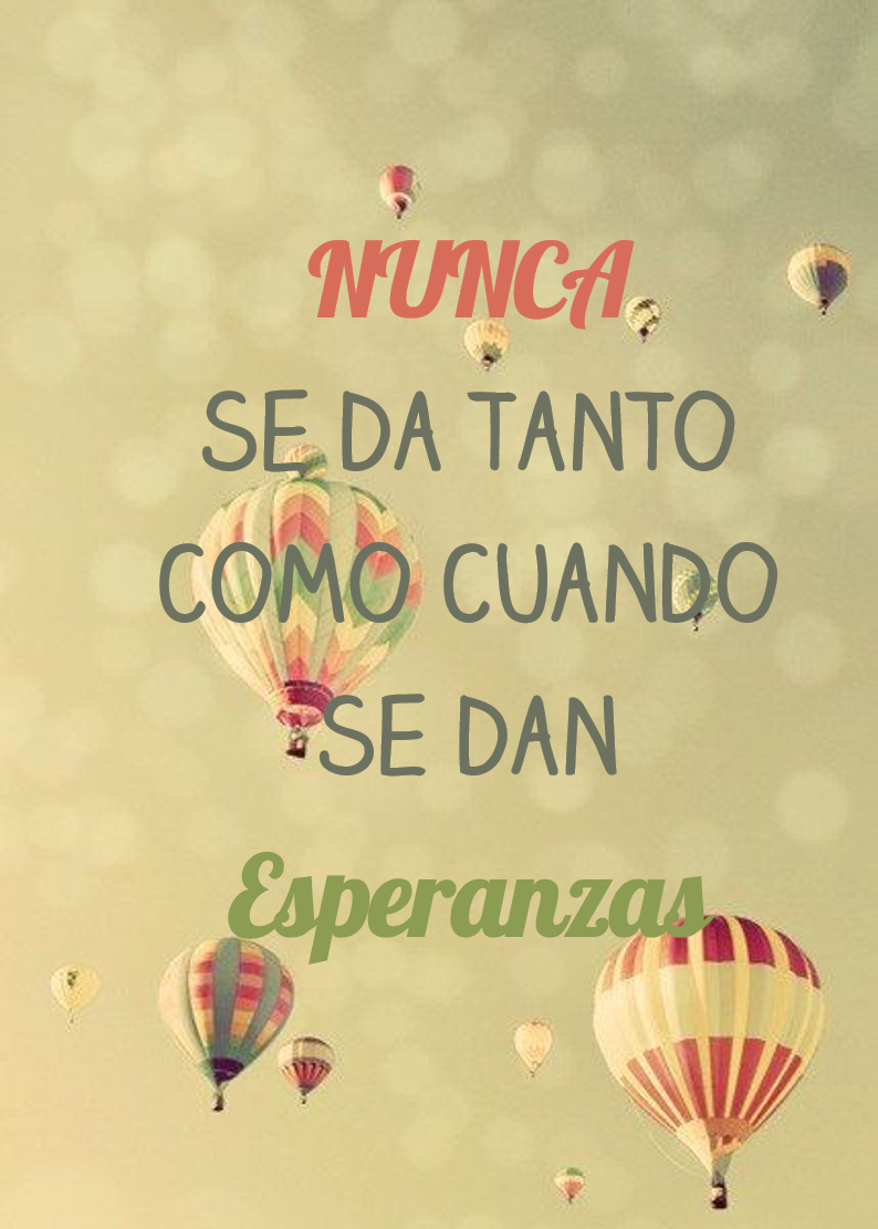 Lecciones para amar: Frase sobre la esperanza