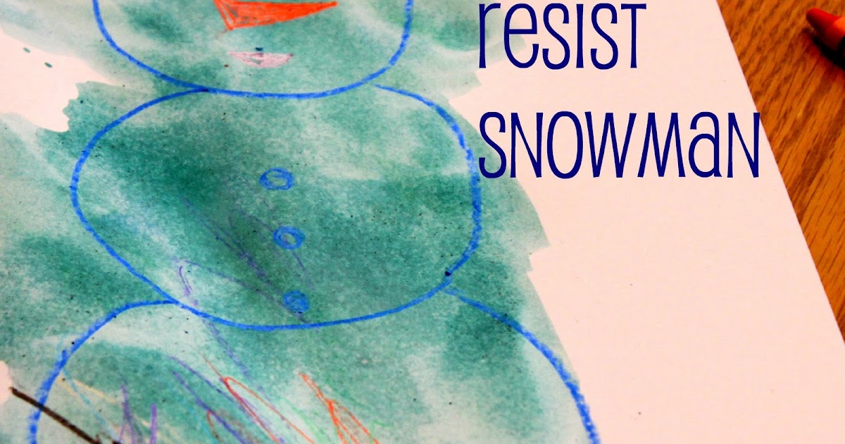 Toddler Approved! Crayon Resist Snowman
