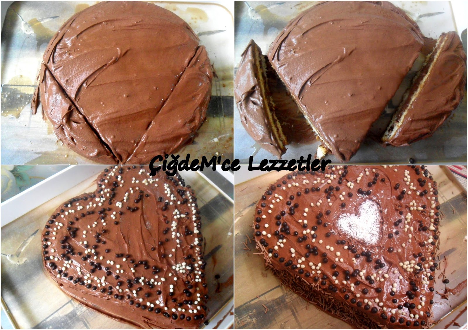 HAZIR PASTA KEKİ İLE KALP PASTA Çiğdem�ce Lezzetler