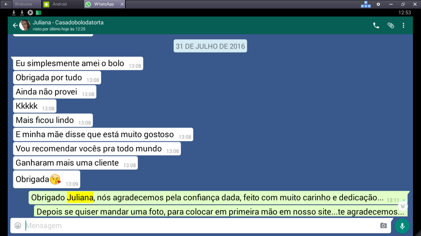 NOSSA CLIENTE JULIANA AMOU O BOLO DE CASAMENTO