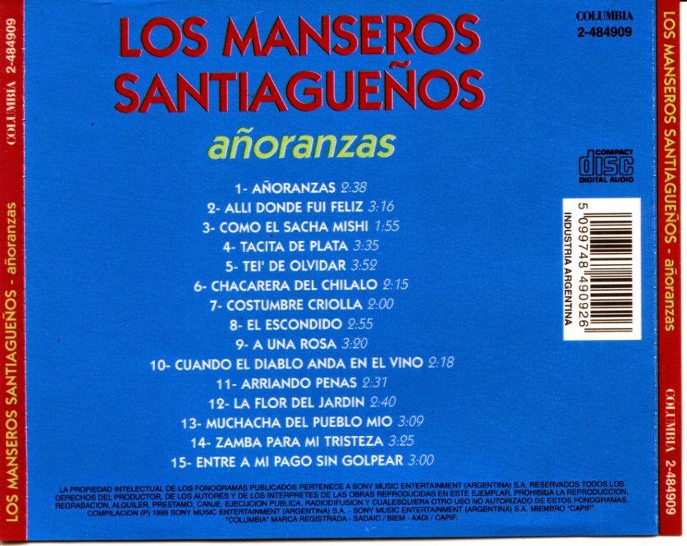 Los Manseros Santiagueños - Folklore Con Los Manseros Santiagueños Los Manseros Santiagueños - Folklore Con Los Manseros Santiagueños