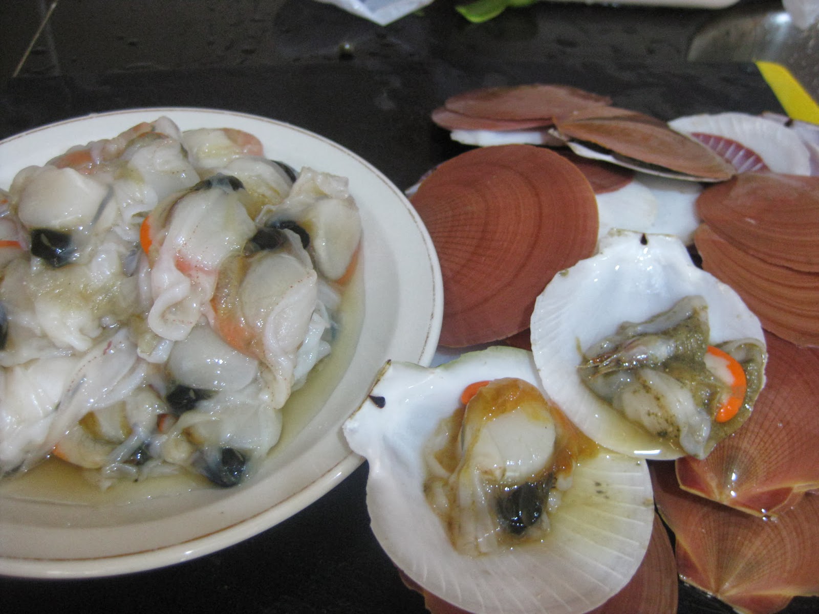 TO INDULGE ONESELF................. Fry Fresh Scallops