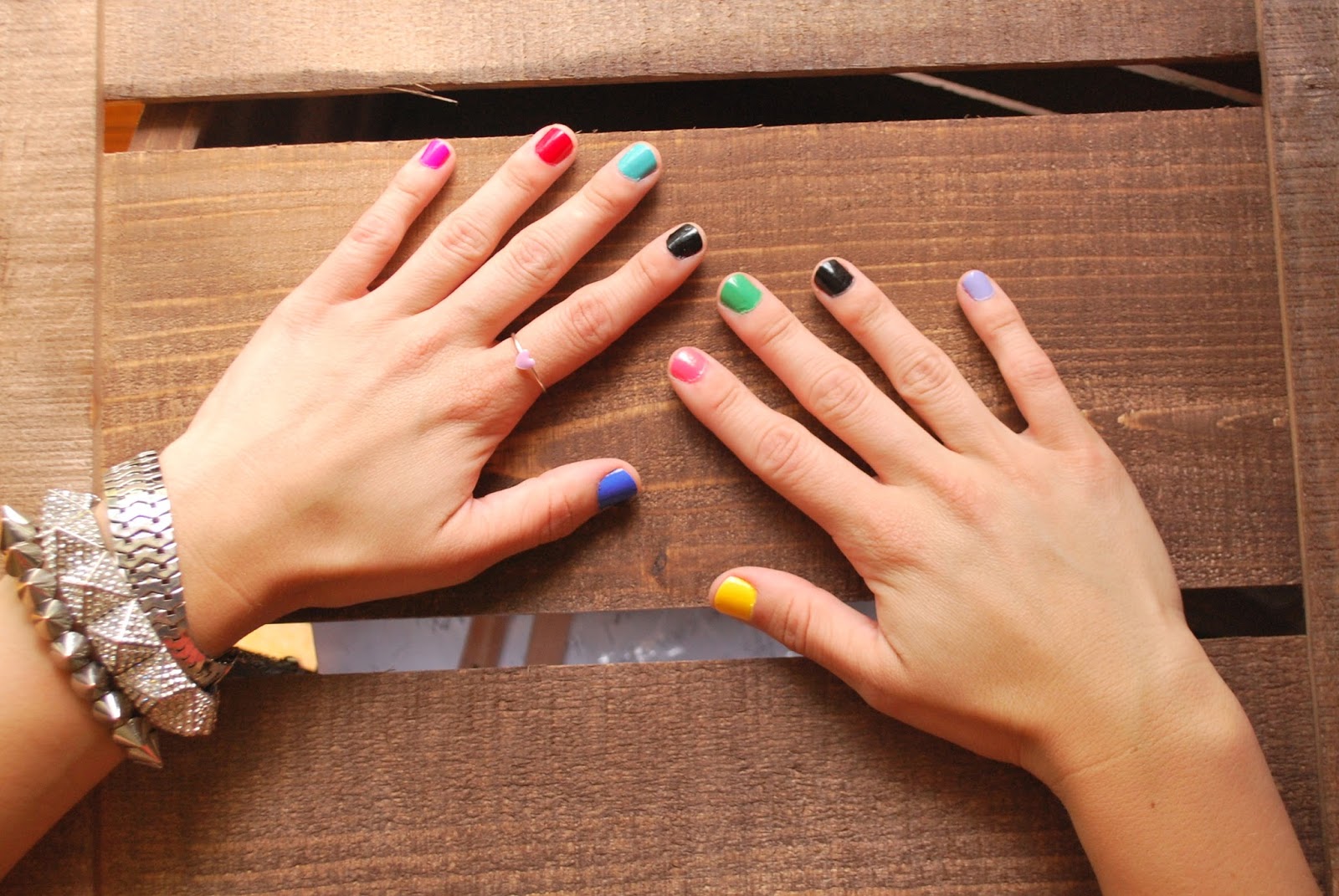Multi-colored Nails - wide 6