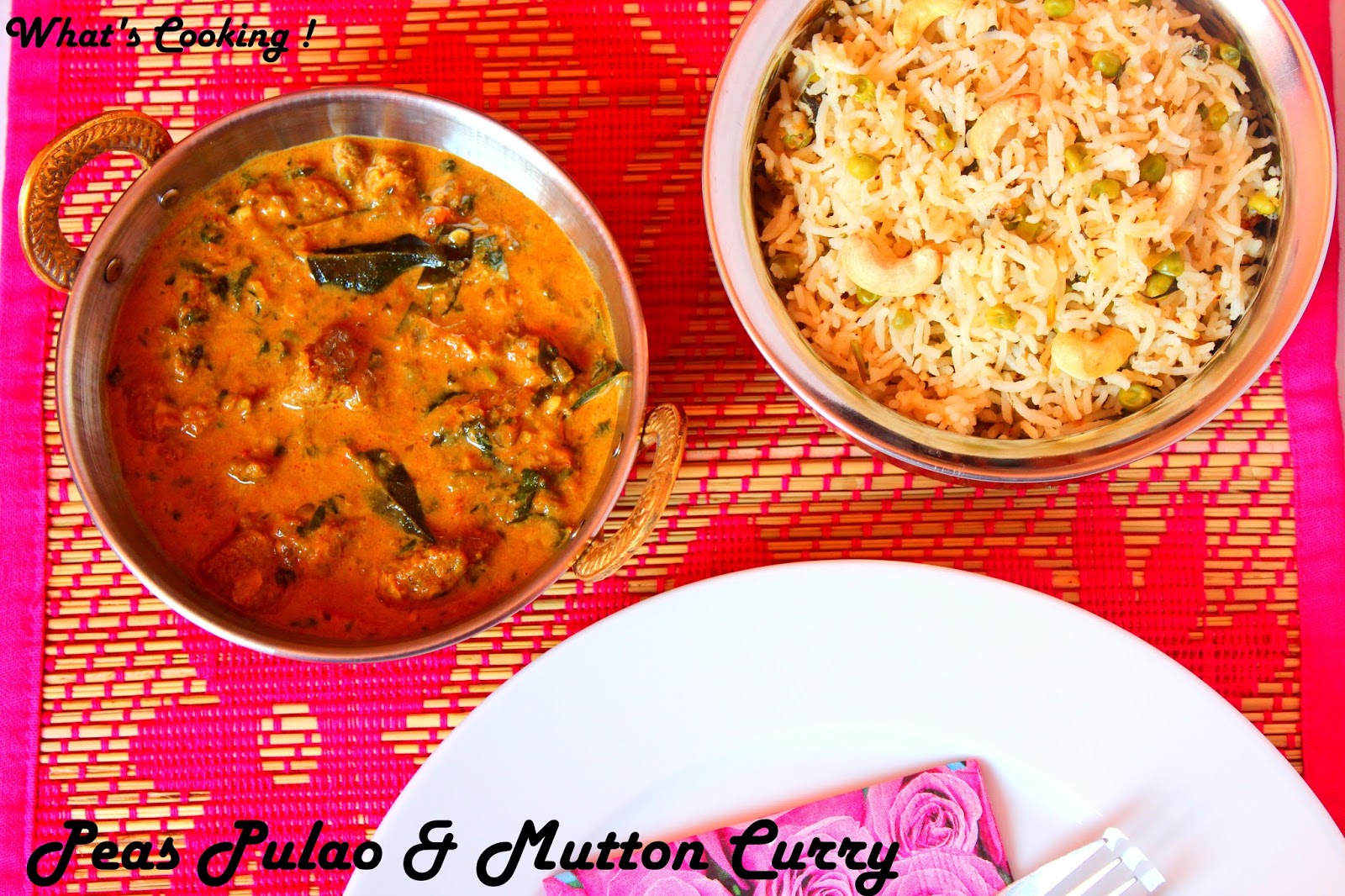 The Noisy Kitchen Peas Pulao & Mutton Curry