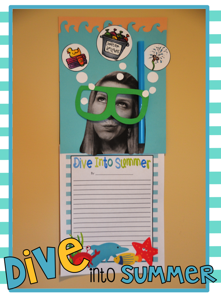 Dive into summer writing paper 08 picture