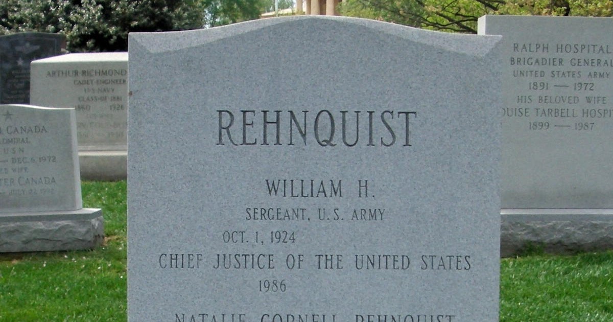 Gardens of Stone Chief Justice William H. Rehnquist