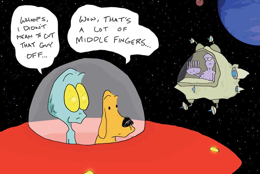 Cartoon Space Dog