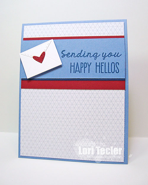 Sending You Happy Hellos card-designed by Lori Tecler/Inking Aloud-stamps and dies from Lil' Inker Designs