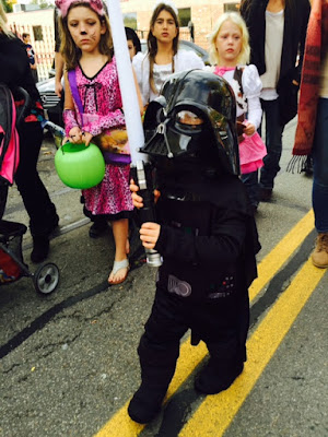 Mini Darth Vader in Beacon's Hocus Pocus Kids Parade.