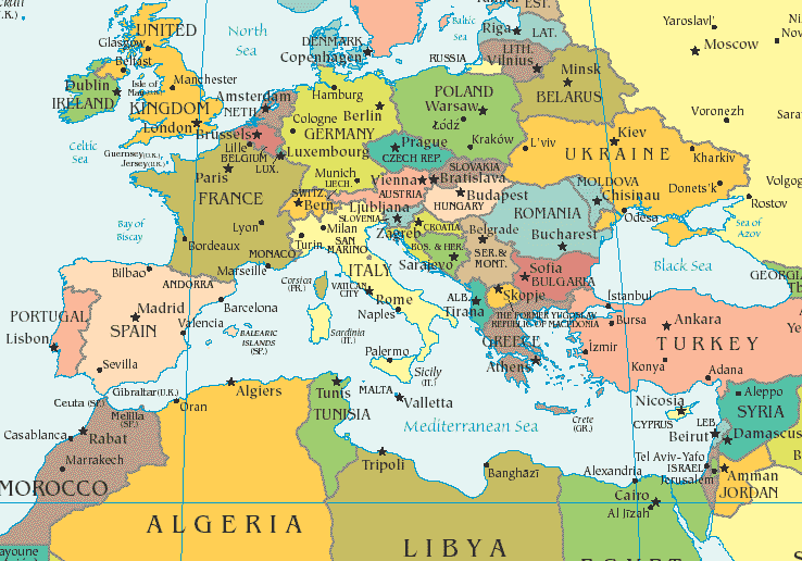 European countries. maps of europe countries. European countries.