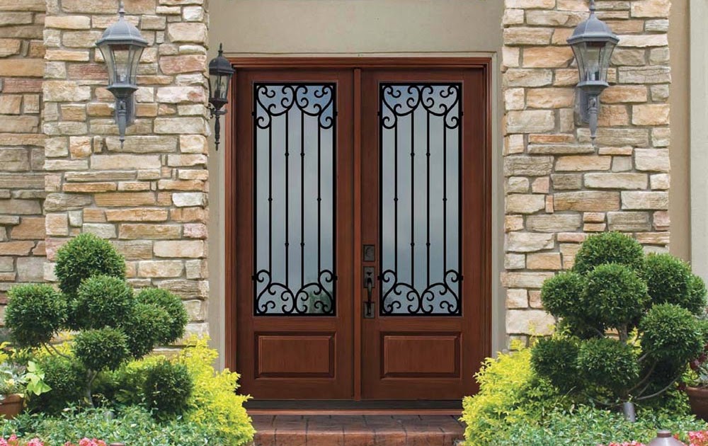 US Door and More Inc. Grille between the Glass Fiberglass entry doors