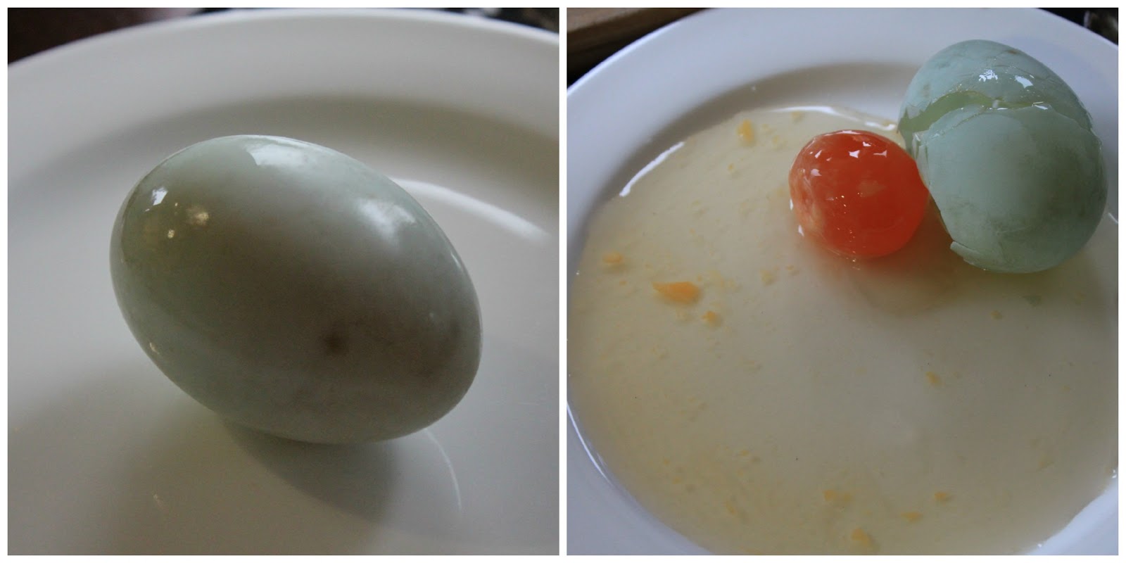 Marie's Pastiche 100 Year Old Eggs An unsuccessful food tasting