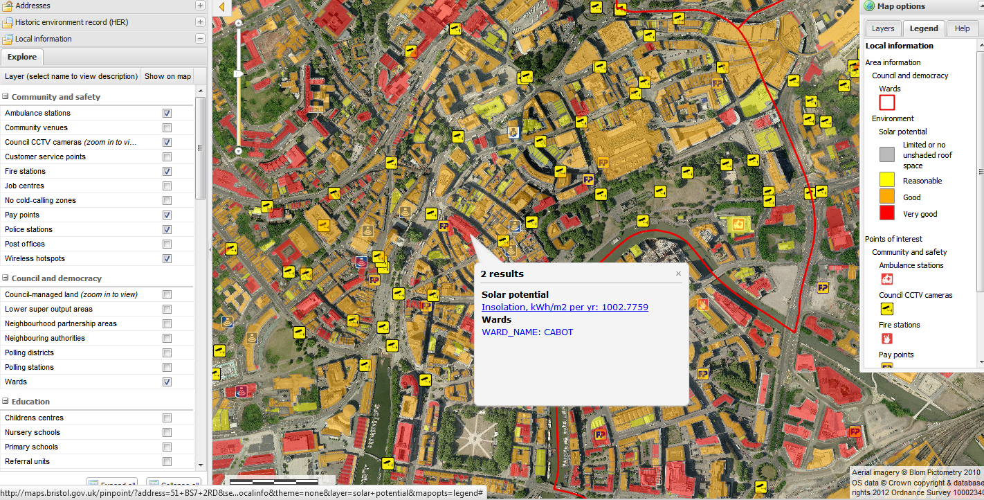 the map created by the city council of bristol england shows how suitable every building in the city is for solar panel installation the map created by the city council of bristol england shows how suitable every building in the city is for solar panel installation