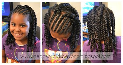 Natural Hair Styles for Little Girls: Cornrows & Twist Out - Flat