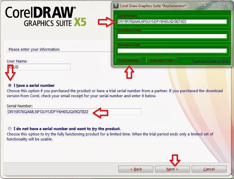corel draw x6 serial number activation code