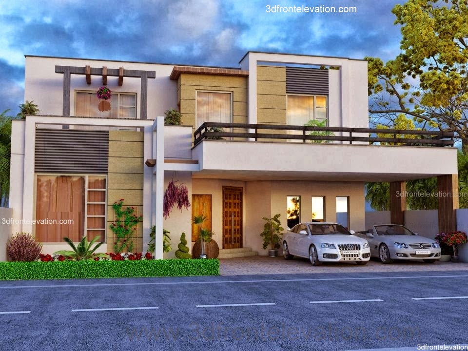 Beutiful House 3d front elevation: beautiful house modern design Beutiful House 3d front elevation: beautiful house modern design