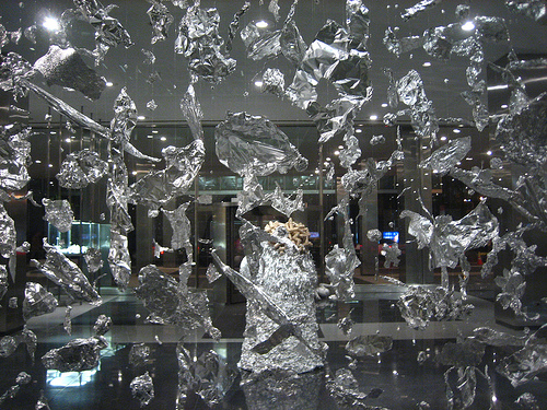 aluminium foil sculpture