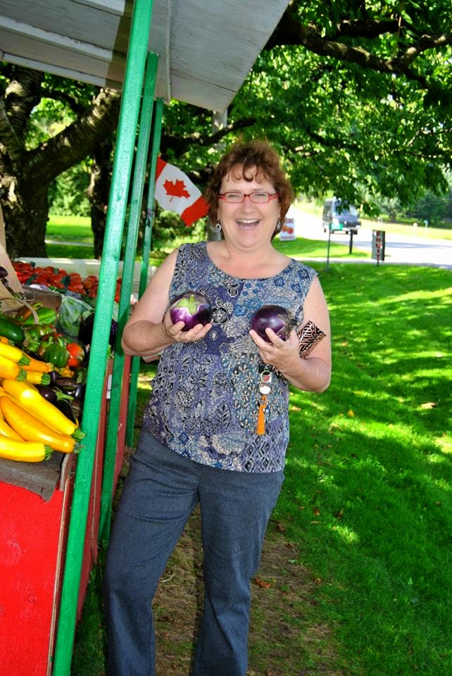 Me loving the fall eggplant harvest