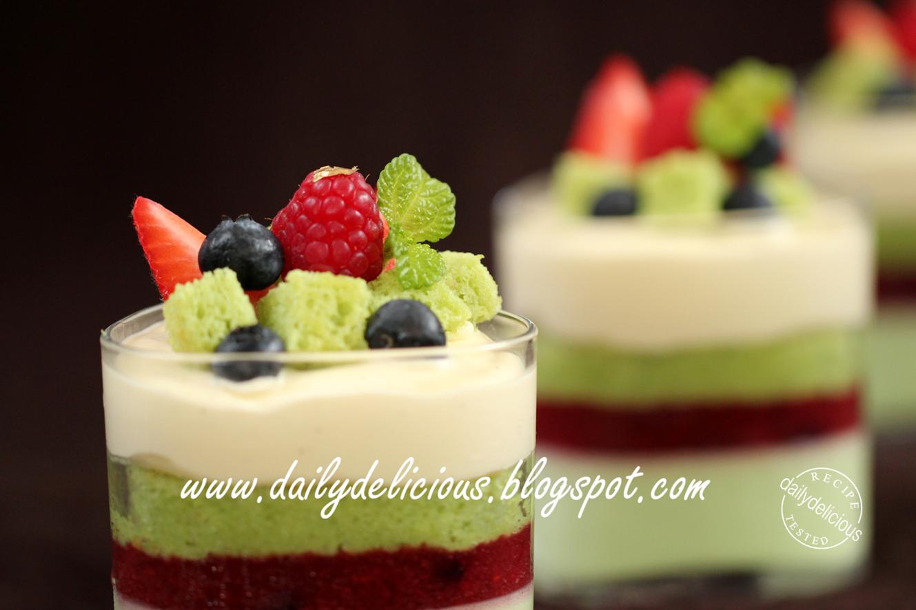 dailydelicious Sentimental Berry and pistachio verrines