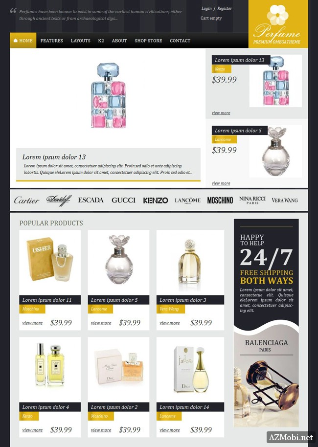 OT Perfume - Perfumes Store Joomla Template