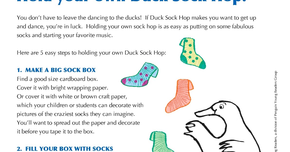Jane Says Hold Your Own (Duck) Sock Hop with the Duck Sock Hop DIY Kit
