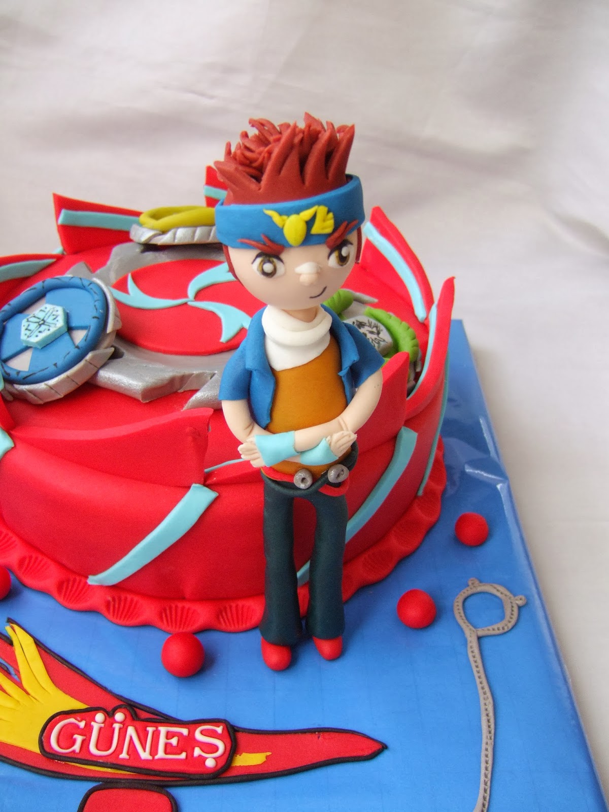 sibel kaya Güneş�in Beyblade Pastası