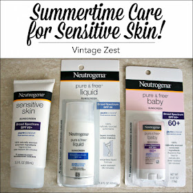 Summertime Skin Care for Sensitive Skin on Diane's Vintage Zest!  #ad #ChooseSkinHealth #IC