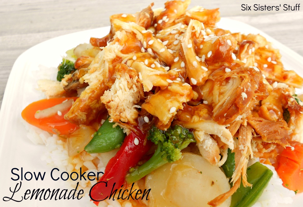 Slow Cooker Sweet and Sour Lemonade Chicken / Six Sisters' Stuff Six