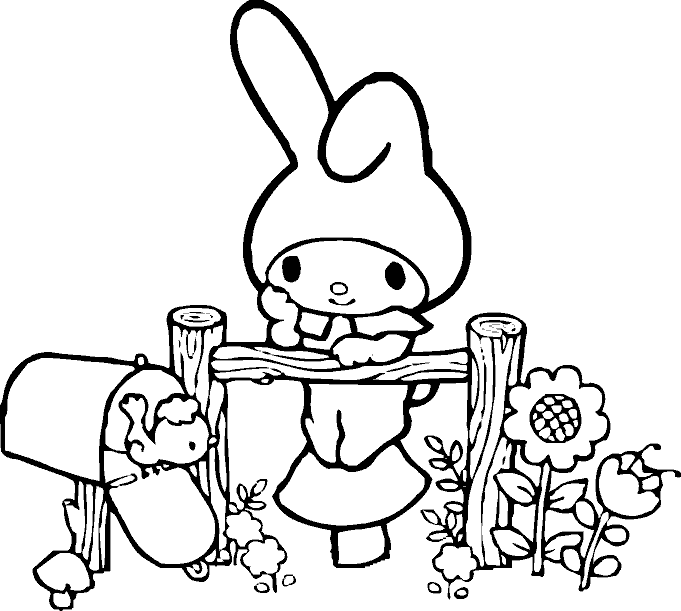 My Melody Coloring Pages - Free Coloring Pages Printables for Kids